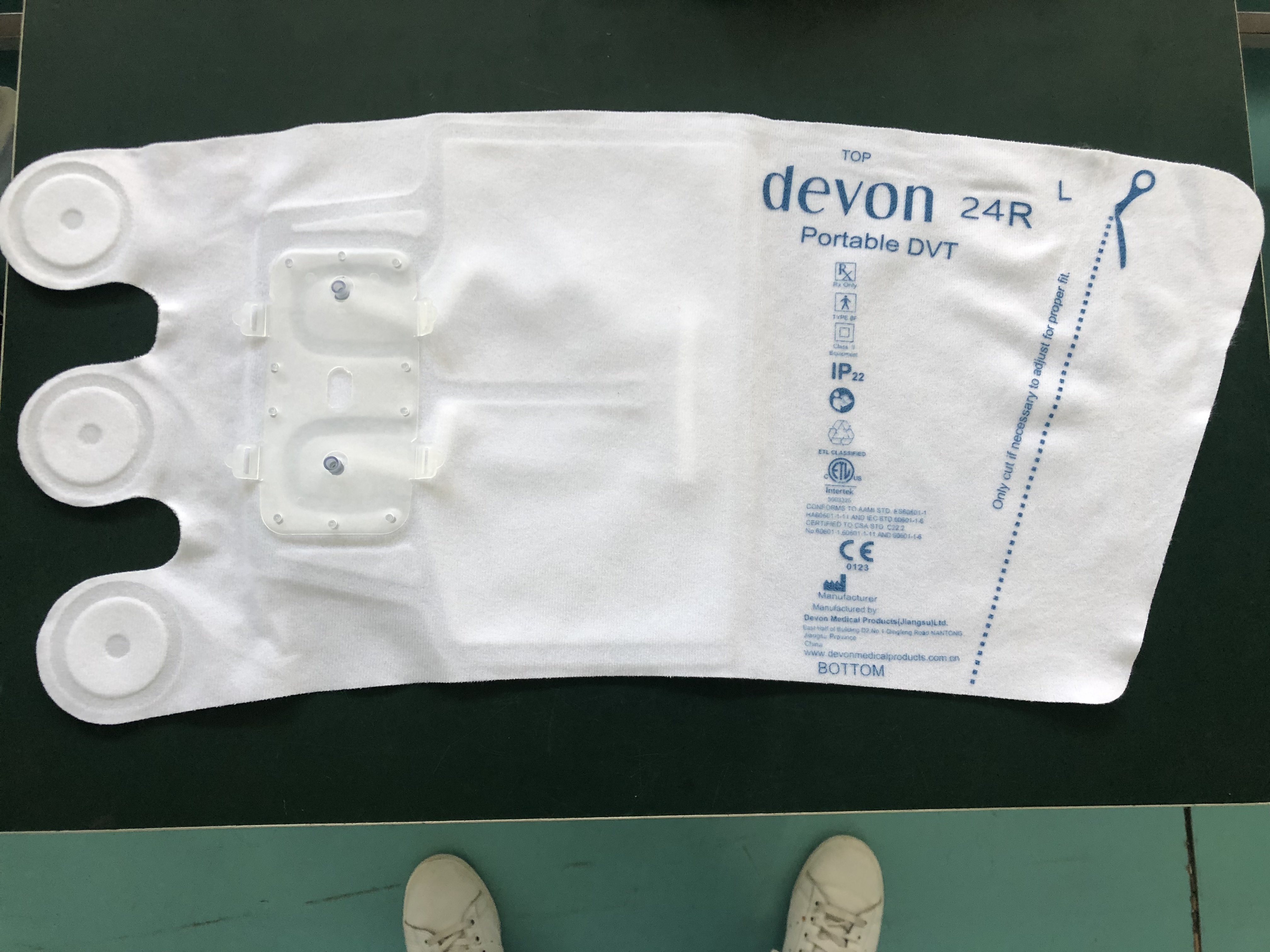 Negative pressure wound therapy pump, canister and dressing application photo